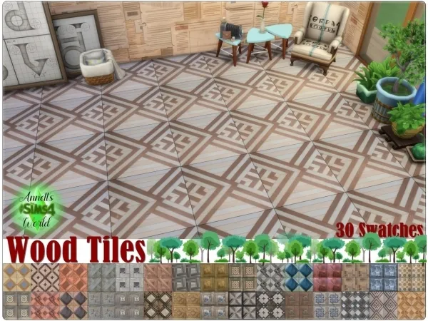 Maxis Match Wood Tiles - The Sims 4 Custom Content