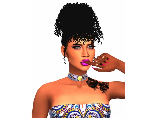Alpha Bianca Hair for Toddlers and Kids - The Sims 4 Custom Content