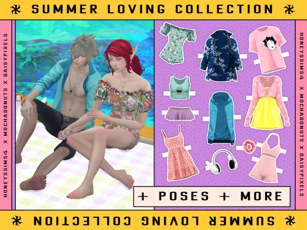 Alpha Summer Loving Collection by simsfinds - The Sims 4 Custom Content