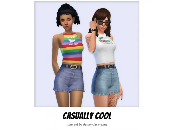 Maxis Match Casually Cool mini set - The Sims 4 Custom Content