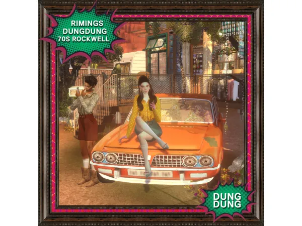 Alpha [RD] Retro collaboration_ 70s Rockwell set by DUNG - The Sims 4 Custom Content