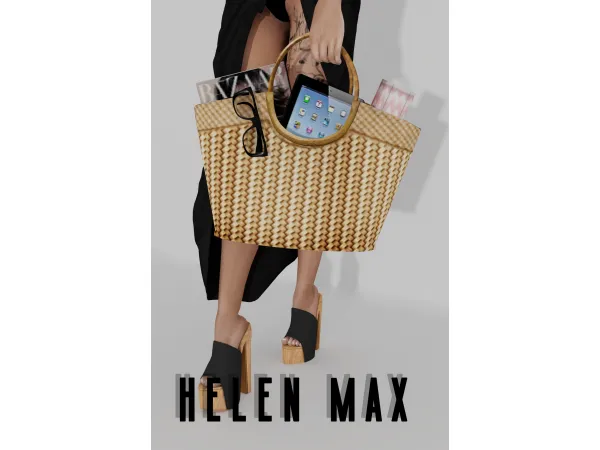 Alpha Helen Max Beach bag - The Sims 4 Custom Content