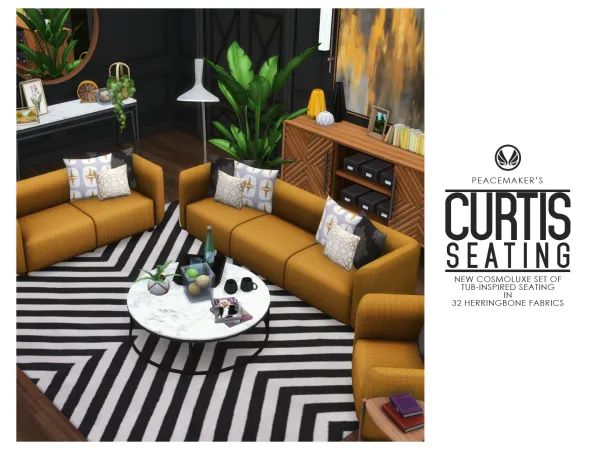 Maxis Match Curtis Seating by Peacemaker_ic - The Sims 4 Custom Content