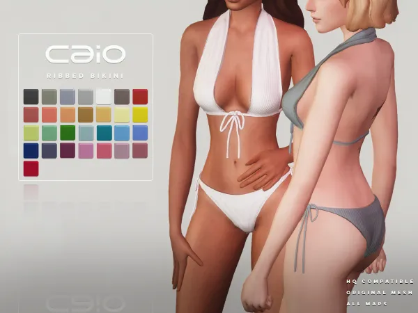 Mix Ribbed Bikini - The Sims 4 Custom Content