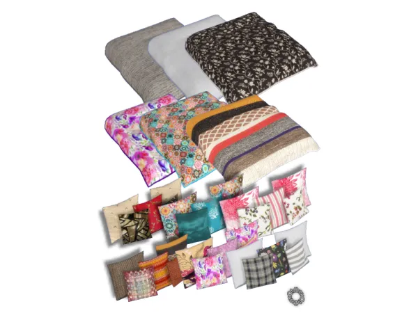 Maxis Match Bedding Pillows Oldboxs Möbelhaus All4Sims - The Sims 4 Custom Content