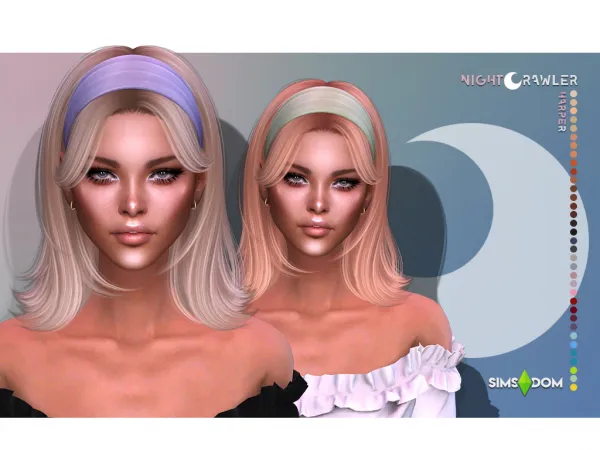 Alpha nightcrawler harper hair by nightcrawler - The Sims 4 custom content