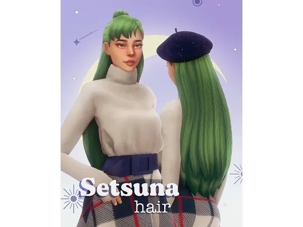 Maxis Match Setsuna hair - The Sims 4 Custom Content