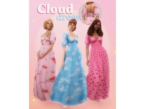 Maxis Match Cloud dress - The Sims 4 Custom Content