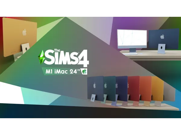 Mix M1 iMac 24 by Cicada - The Sims 4 Custom Content