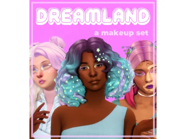 Maxis Match Dreamland Makeup Set by kindlespice - The Sims 4 Custom Content
