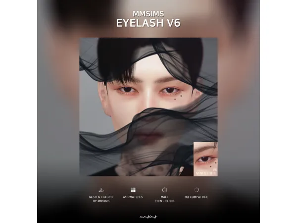 Alpha MMSIMS Eyelash v6 by MMSIMS - The Sims 4 Custom Content