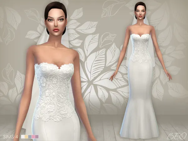 Maxis Match WEDDING DRESS 02 VEIL - The Sims 4 Custom Content