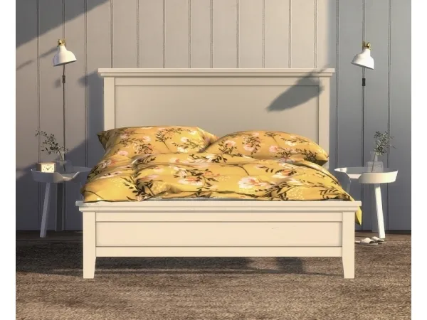 Alpha Pottery Barn Farmhouse Bed - The Sims 4 Custom Content