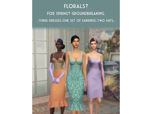 Maxis Match Florals For Spring Groundbreaking May 2021 Set creamforbreakfast by ice - The Sims 4 Custom Content