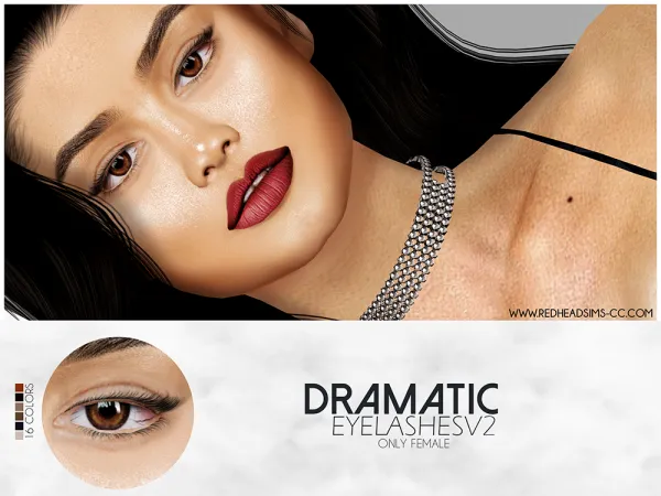 Alpha DRAMATIC EYELASHES V2 - The Sims 4 Custom Content