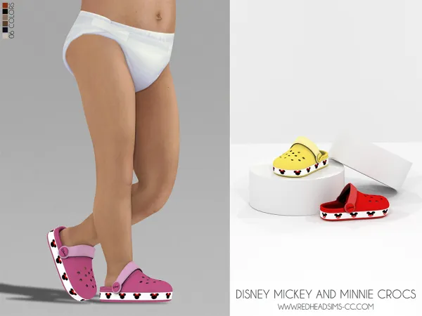 Alpha DISNEY MICKEY AND MINNIE CROCS TODDLER - The Sims 4 Custom Content