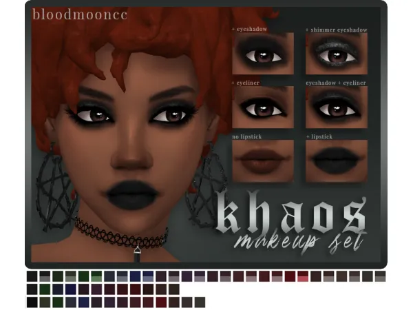 Maxis Match khaos makeup set by bloodmooncc - The Sims 4 Custom Content
