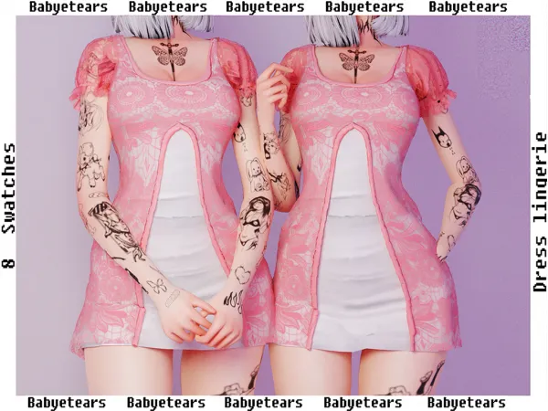 Alpha Dress lingerie - The Sims 4 Custom Content