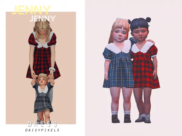 jenny dress for toddlers (ts4)