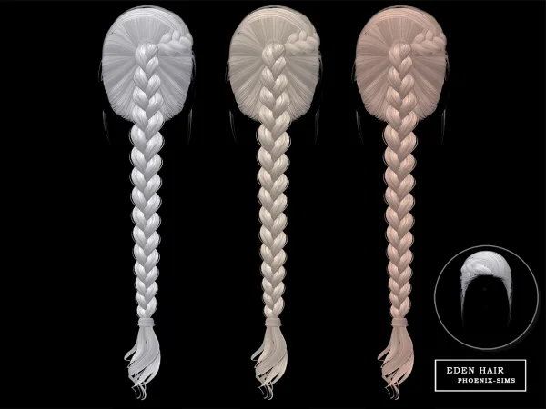 Alpha Eden Hair - The Sims 4 Custom Content