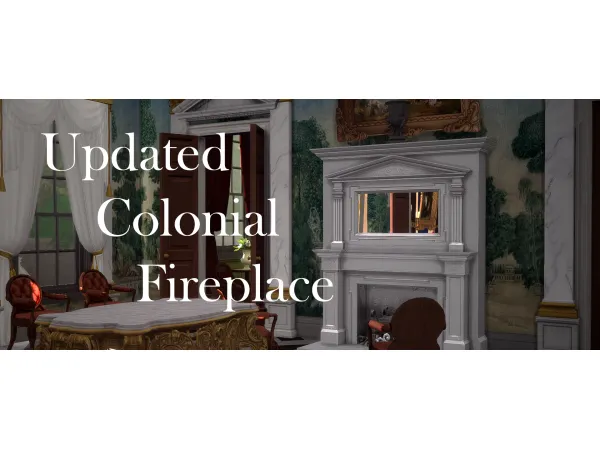 Maxis Match Colonial Fireplace Recolor Updated by AnachroSims - The Sims 4 Custom Content