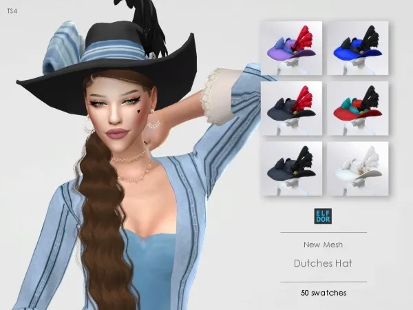 Maxis Match Dutchess Hat by elfdor - The Sims 4 custom content