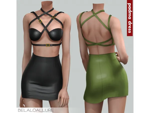 Alpha Belaloallure Padma dress by simsfinds - The Sims 4 Custom Content