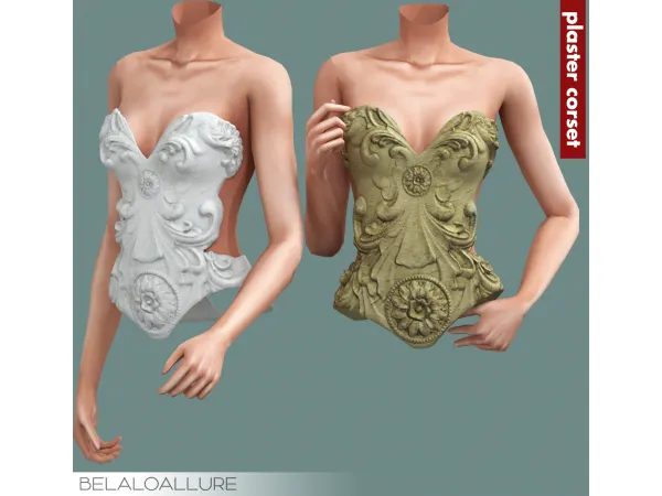 Alpha Belaloallure Plaster corset - The Sims 4 Custom Content