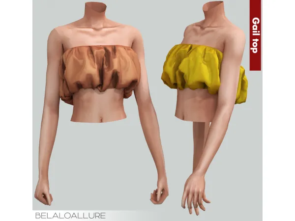Alpha Belaloallure Gail top by simsfinds - The Sims 4 Custom Content