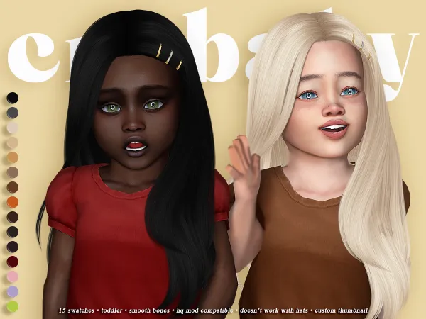 Alpha crybaby orion hair (anto) toddler - The Sims 4 Custom Content