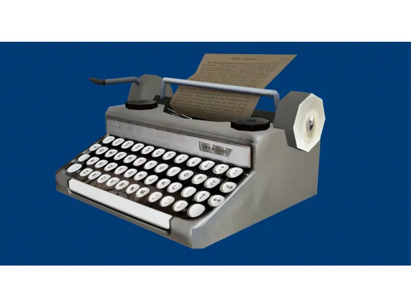Maxis Match Buyable Antique Typewriter Without Case by xordevoreaux - The Sims 4 Custom Content