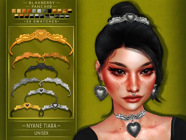 Alpha BlahberryPancake Nyane Tiara (unisex) - The Sims 4 Custom Content