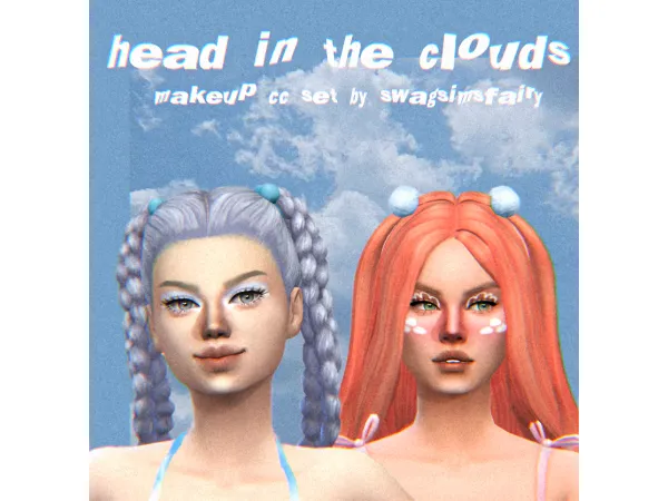Maxis Match head in the clouds makeup set by swagsimsfairy - The Sims 4 Custom Content