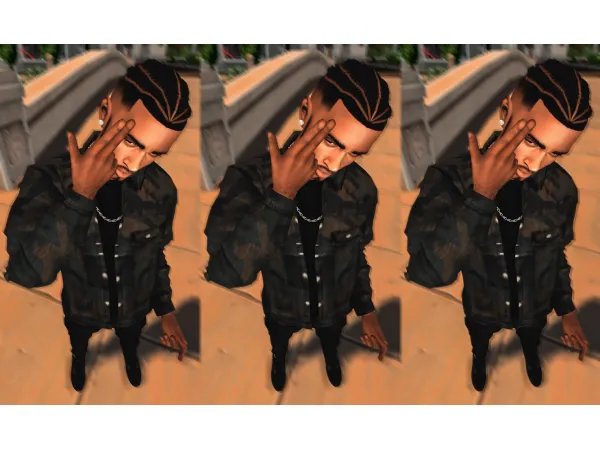 Alpha Omari Hair - The Sims 4 Custom Content