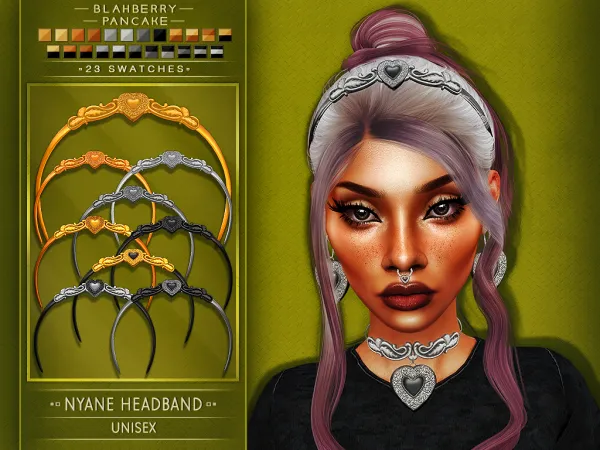 Alpha BlahberryPancake Nyane Headband (unisex) - The Sims 4 Custom Content