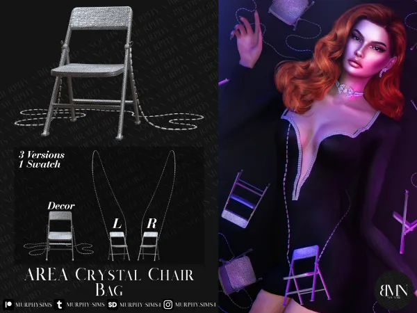 Alpha AREA Crystal Chair Bag - The Sims 4 Custom Content
