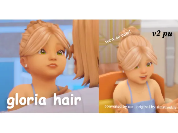 Maxis Match Gloria hair - The Sims 4 Custom Content