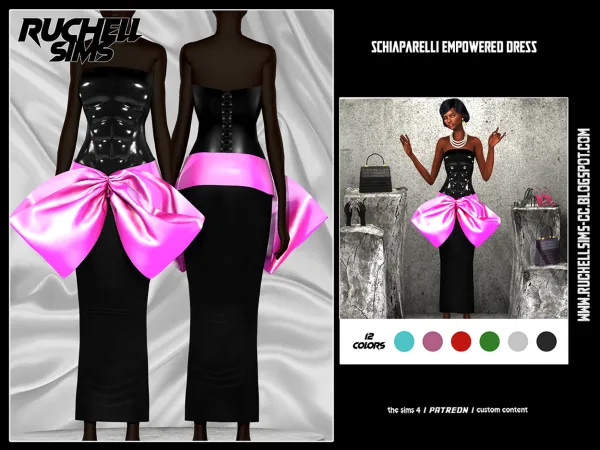 Alpha Empowered Dress - The Sims 4 Custom Content