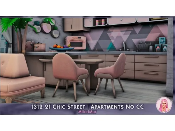 Mix 1312 21 Chic Stree Sims 4 Dream Home Decorator No by MikkiMur - The Sims 4 Custom Content