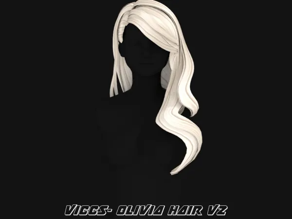 Mix VICCS OLIVIA HAIR MAXIS MATCH VERSION - The Sims 4 Custom Content