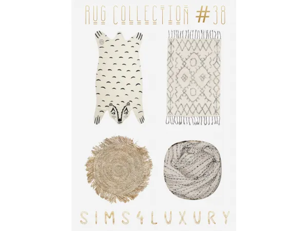 Alpha [ PUBLIC FREE ] Rug 38 by simsfinds - The Sims 4 Custom Content