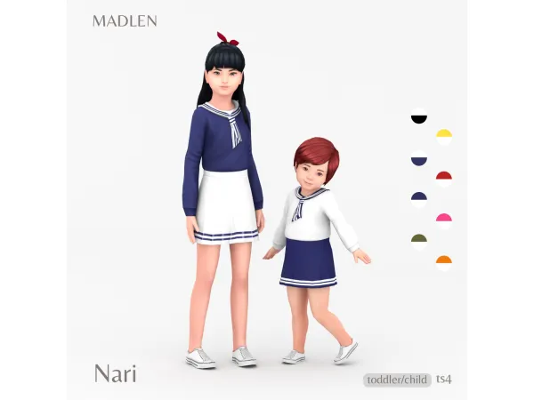 Maxis Match Nari Outfit by Madlen - The Sims 4 Custom Content