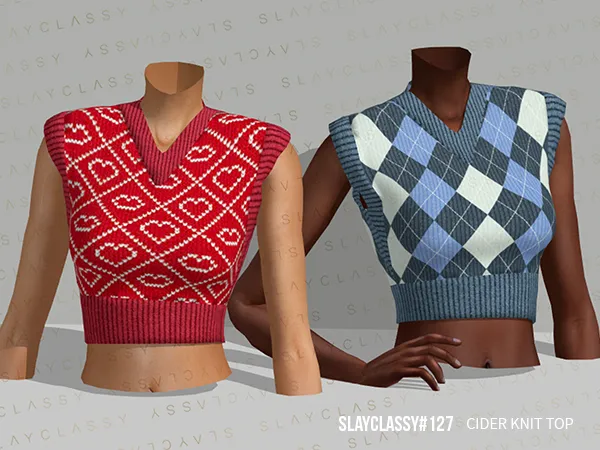 Alpha SC127 CIDER KNIT TOP - The Sims 4 Custom Content