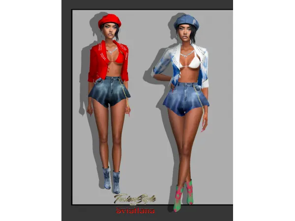 Alpha Denim shorts - The Sims 4 Custom Content