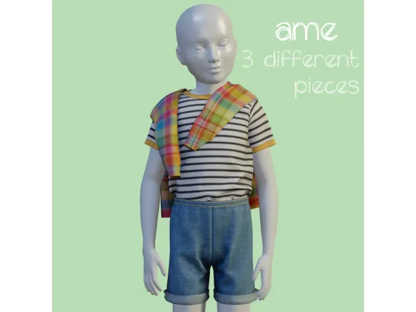 Mix Ame outfit by amelylina - The Sims 4 Custom Content