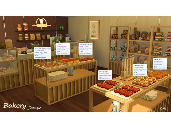 Maxis Match May 2021 Contents_Bakery Recipe by ONI - The Sims 4 Custom Content