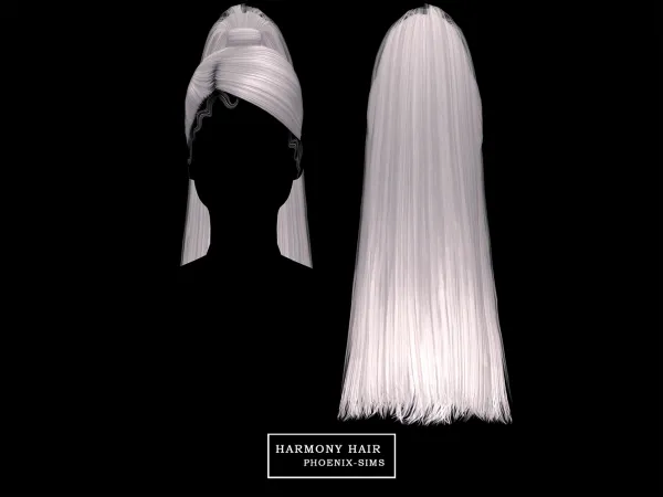 Alpha Harmony Hair - The Sims 4 Custom Content