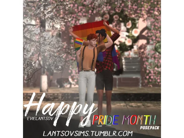 Mix HAPPY PRIDE MONTH posepack gift for u guys by Lantsov sims evielantsov on IG - The Sims 4 Custom Content