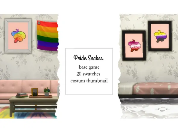 Pride Snakes Paintings by NekoChan-Simmer