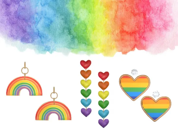 Maxis Match GlitterberrySims Pride Love Earrings - The Sims 4 Custom Content